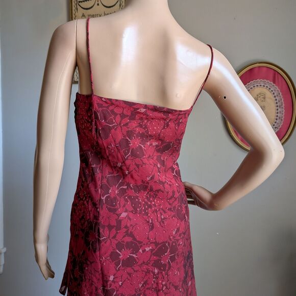 Vintage 90s Y2K Positive Attitude Midi Dress Whimsygoth Glitter Fairycore 8P - Picture 9 of 11